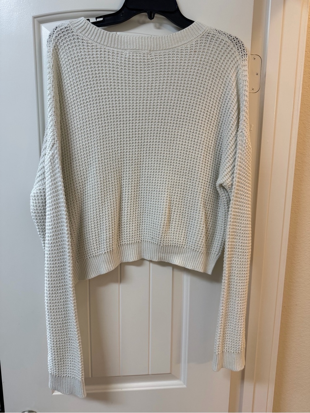 bp Cream Waffle-Knit Crewneck Sweater
